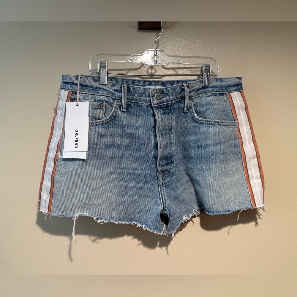 GRLFRND The Cindy Side Stripe Denim Shorts size 31